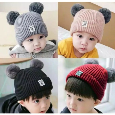 Kupluk Rajut DC KIDS POMPOM