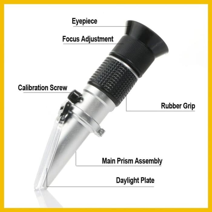 Refractometer Alat Ukur Kadar Gula Air/Madu Brix 58-90% Handheld Untuk Peternakan Lebah