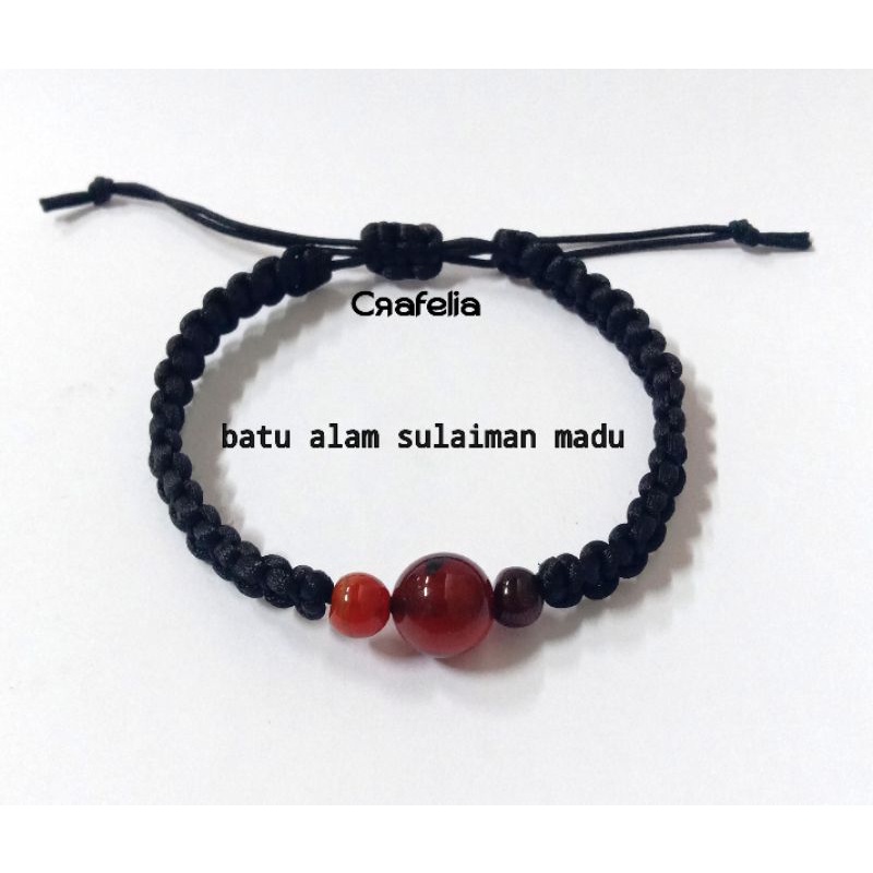 gelang tali batu sulaiman madu