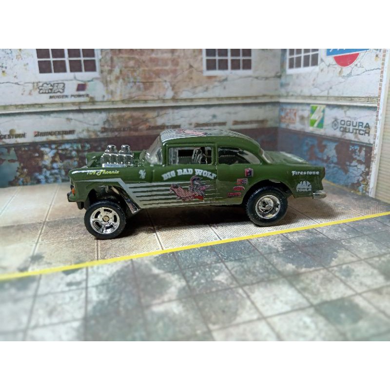 Hot Wheels 55 Chevy Bel Air Gasser custom BBW