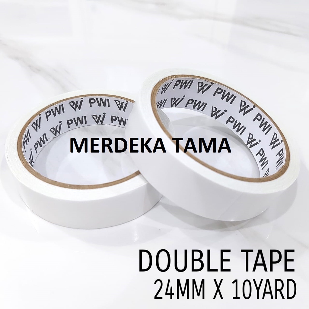 

Double Tape Solasi Bolak Balik Perekat PWI 24mmx10yard