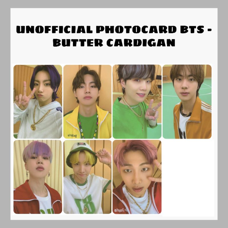 UNOFFICIAL PHOTOCARD BTS - BUTTER CARDIGAN MURAH KPOP