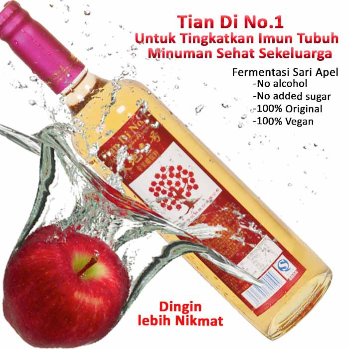 

Minuman cuka sari apel" Tian Di No.1" 650 ml