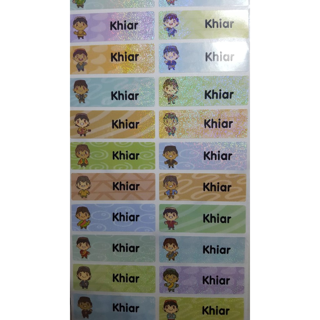 

Anak Soleh moslem boy Label nama sticker label name waterproof