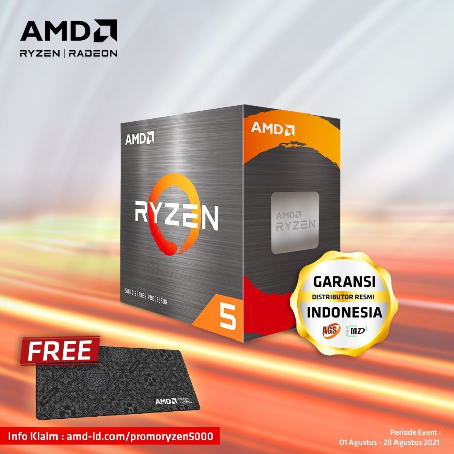 AMD Ryzen 5 5600X Zen 3 Vermeer 6 Core 12 Threads - AM4