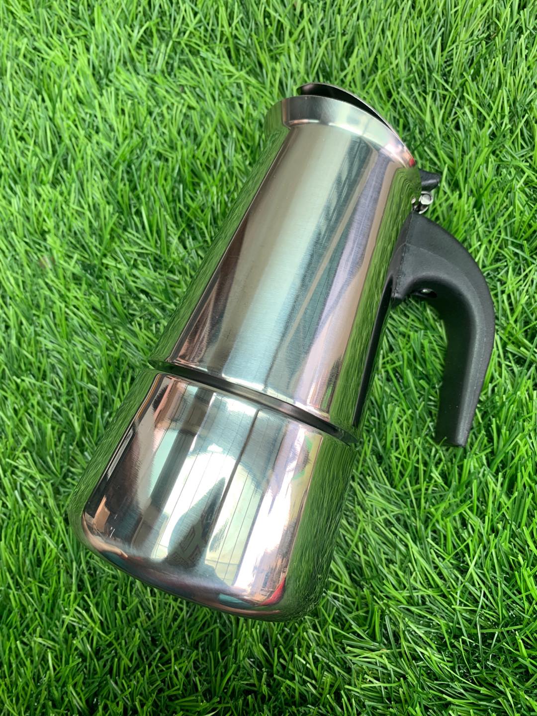 Onetwocups Espresso Coffee Maker Moka Pot Teko Stovetop Filter Stainless Steel - Silver