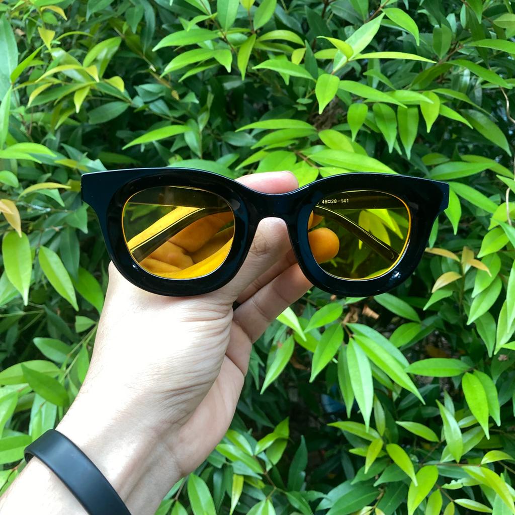 KACAMATA BOLDIE FRAME TEBAL IP - BLACK YELLOW