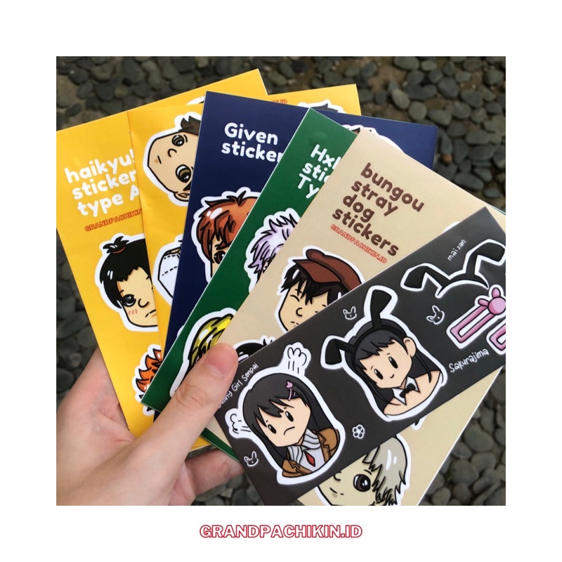 Anime Sticker Sheets! | Haikyu!!, HxH, Given, Bungou Stray Dogs, dll! | Stiker Sheet Anime