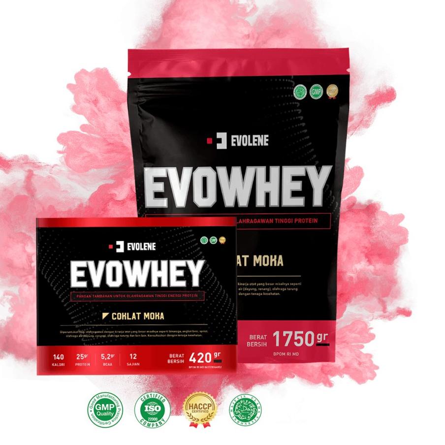 BAYAR DITEMPAT✔️EVOWHEY 12 SACHET  EVOLENE ISI  BPOM ORI WHEY OFFICIAL EVO LENE SUSU 420 GRAM FITNES