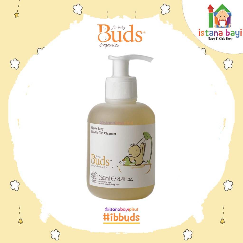 Buds Happy Baby Head To Toe Cleanser 250ml - Sabun Bayi