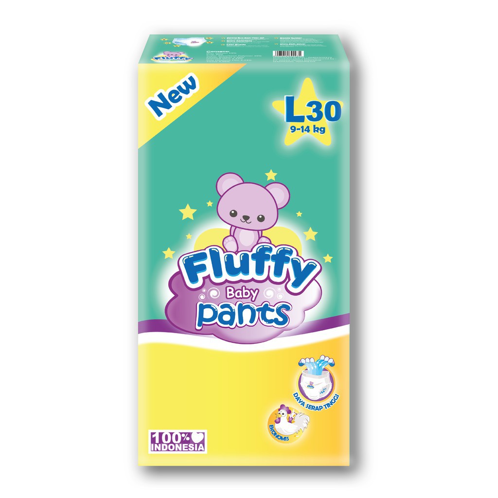 FLUFFY DIAPERS PANTS L30 Popok Bayi Celana