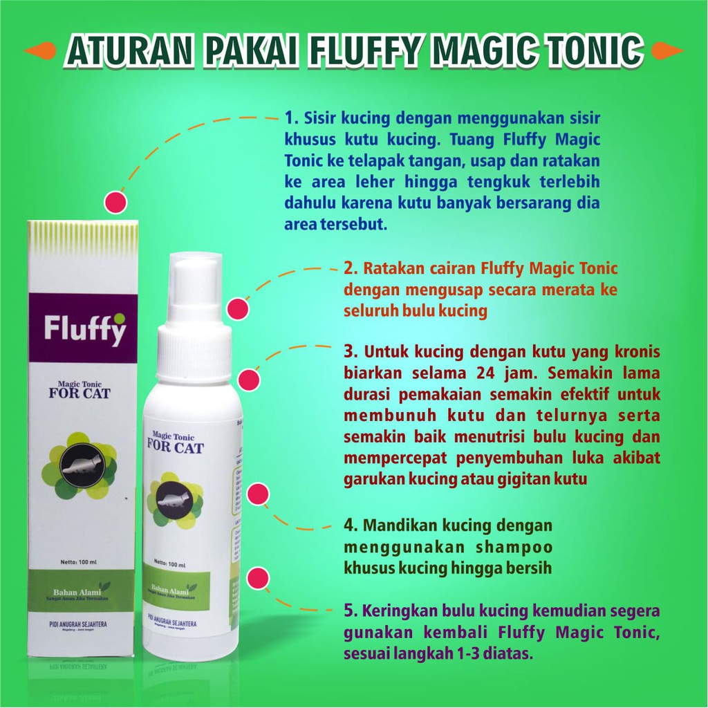 Obat Kutu Kucing Fluffy Tonic  Shopee Indonesia