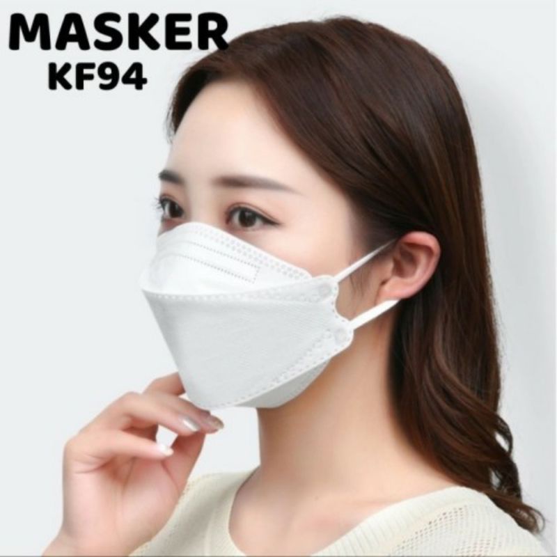 (4D PUTIH) Masker KF94 Korea Evo Convex Masker 4D Impor