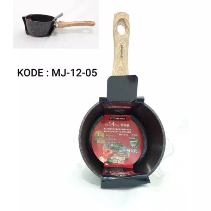 Yoshikawa Marbel Sauce Pan Yoshikawa MJ-12-05ukuran 14cm