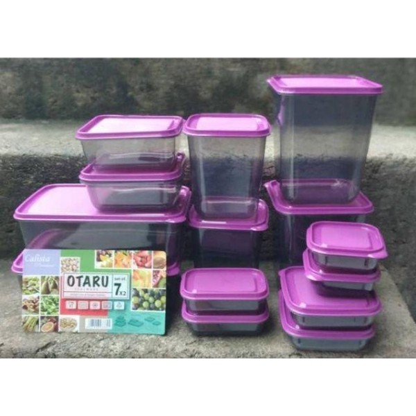 (900gr) Calista Otaru Toples Isi 14 pcs / Toples Tempat Makan Multifungsi Calista Otaru Premium