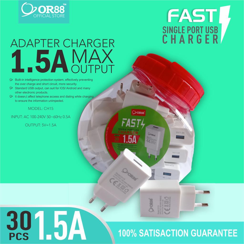 CHARGER CASAN BATOK FAST CHARGING OR88 ORIGINAL TYPE MICRO USB OR-QC3.0