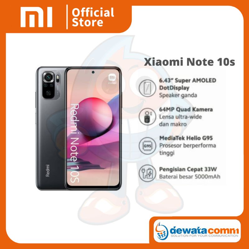 HANDPHONE XIAOMI NOTE 10S 8/128