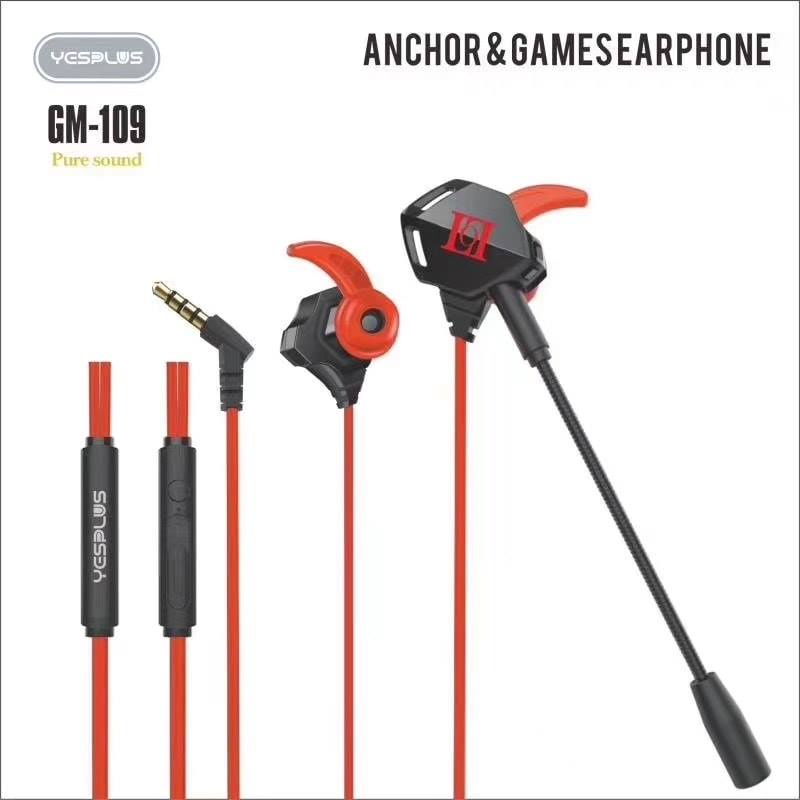 YESPLUS GM109 earphone Gaming PUBG Bass Noise Cancelling Mobile stereo Hifi BASS headset Gaming mic