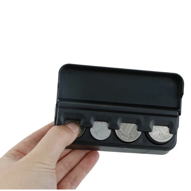 Car Coin Pocket Case Storage 4 Slot Holder Organizer Tempat Uang Koin Receh Logam