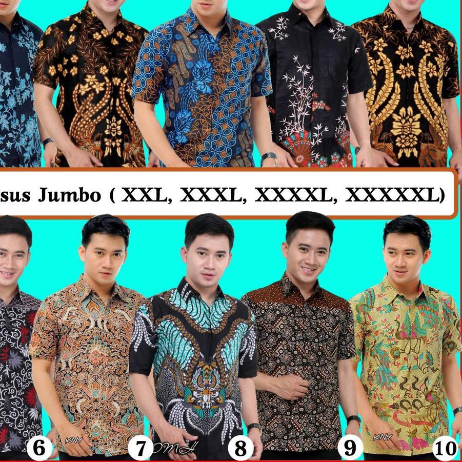 {Flash Shops} JUMBO XXL, XXXL, XXXXL, XXXXXL kemeja batik pria lengan pendek jumbo baju batik pria .