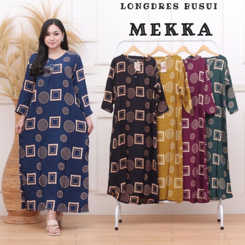 LONGDRESS PERCA GRADASI KOTAK TIEDYE SALUR BUSUI ADEM BUMIL BATIK PEKALONGAN MURAH DASTER BUSUI BATIK TERBARU 2021-LD KOTAK MEKKA