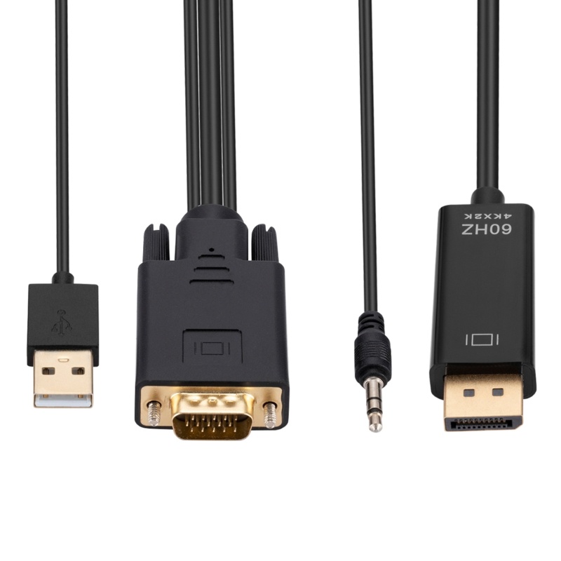 Adaptor Kabel Converter btsg VGA to DisplayPort (DP) Tahan Lama1080P Resolusi 60Hz