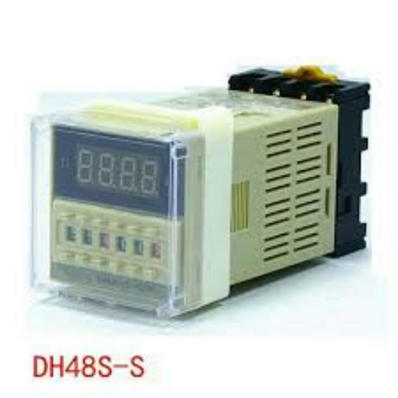 Digital Timer Omron DH 48S-s AC 220 5 AMPER Sudah disetting Kabel Marking