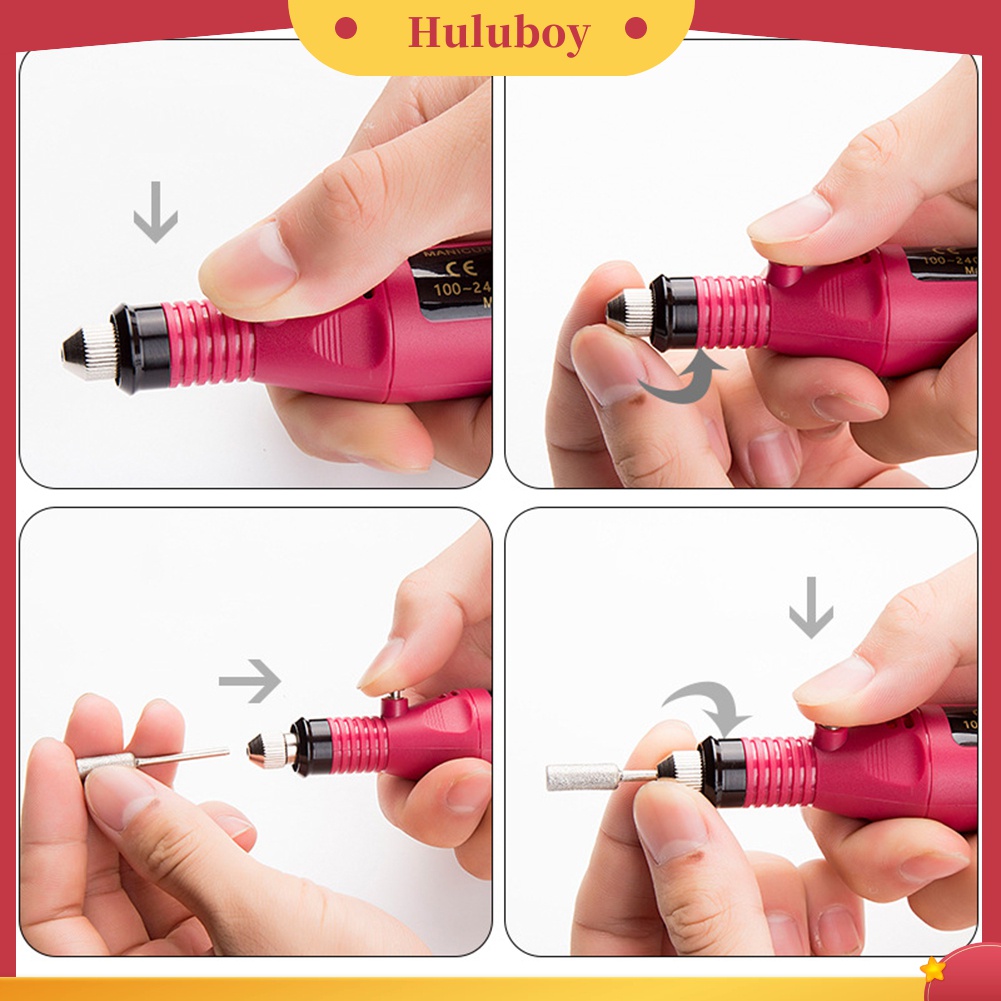 Huluboy Huluboy♡ Pen Bor Elektrik Mini Untuk Mengikir Kuku / Kulit Mati