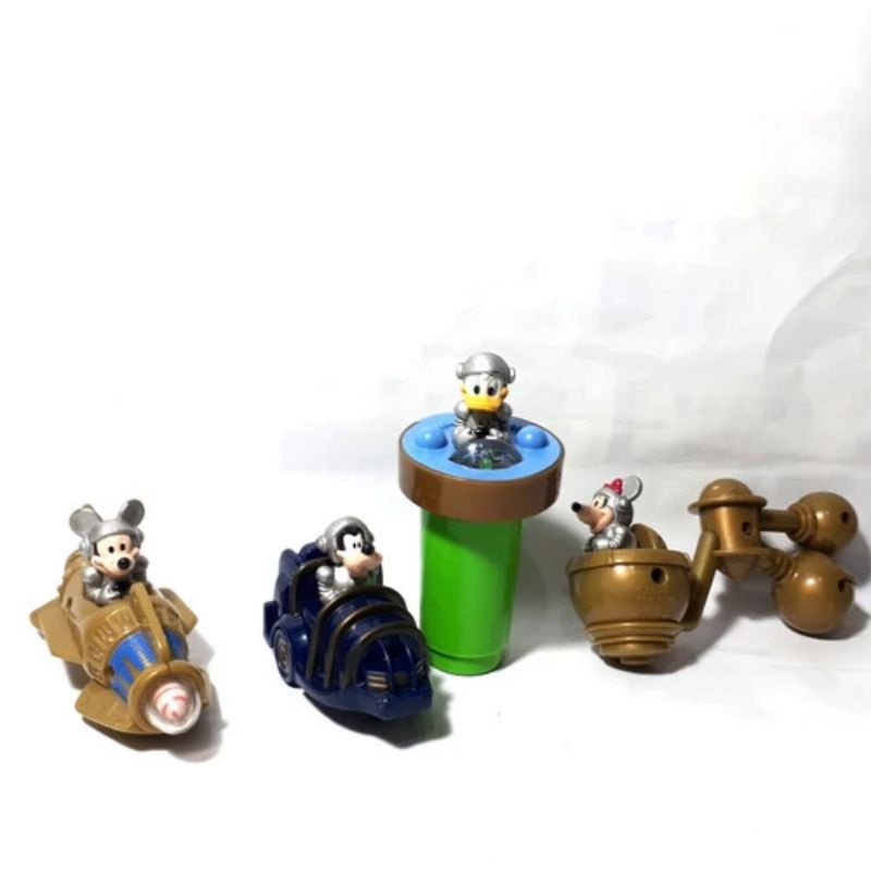 Donal Miki Mickey Gufi Goofy Duck Bebek Tikus Mouse Astronot Astronaut Space Ship Happy Meal Mcd Toy