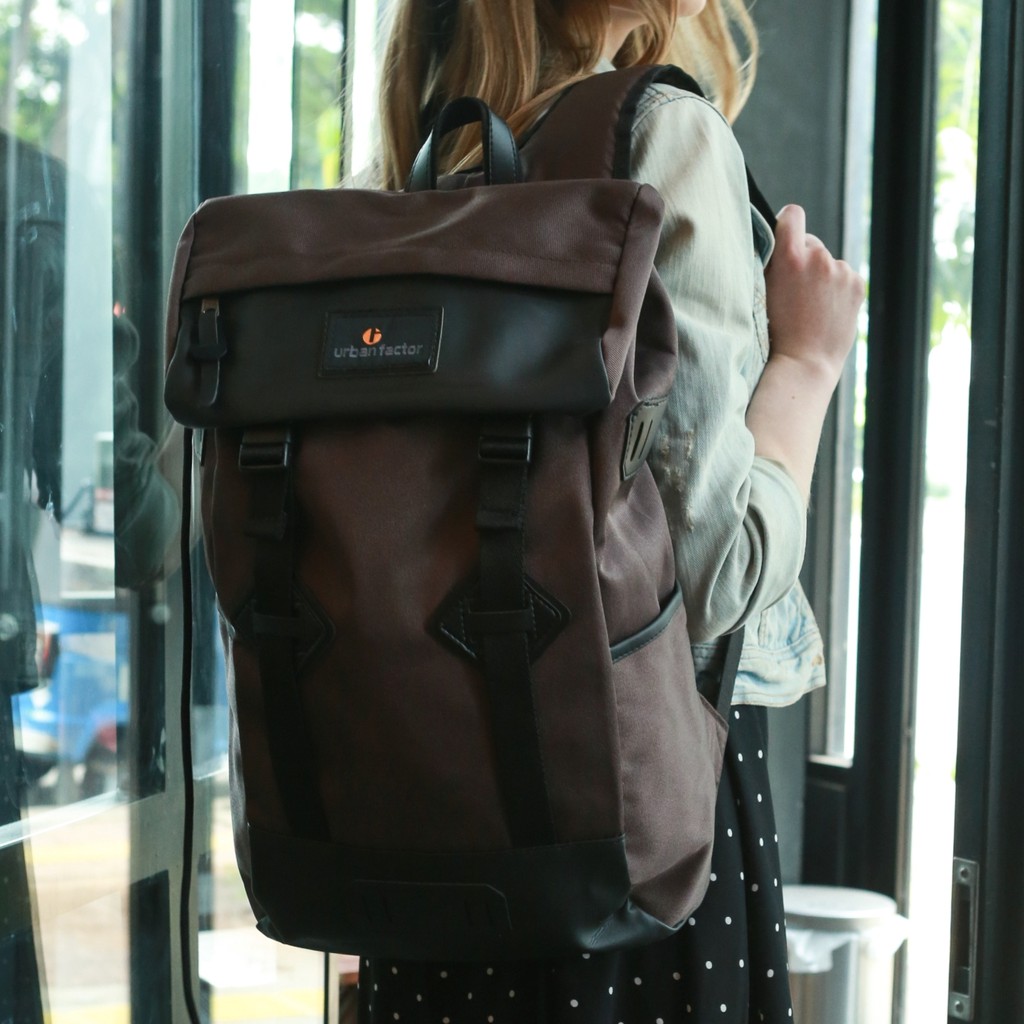 SKY SCRAPPER BROWN |Urban Factor x FORIND| Tas Ransel Punggung Ori Bag Pria Wanita Backpack Gunung