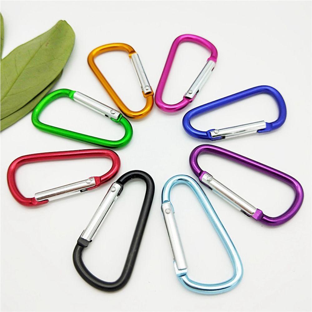 Wonder5/10pcs Tombol Panjat Acak Pengaman Baru Multicolor Aluminium Alloy Carabiner