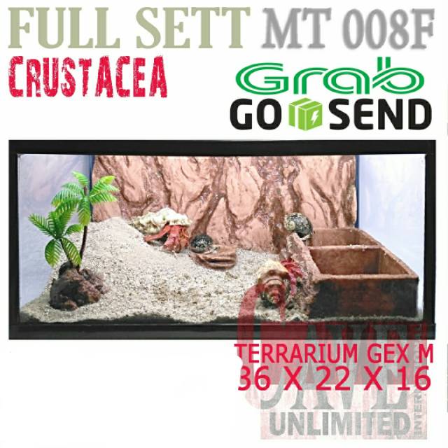 Jual MT008F full set Aquarium terrarium kandang reptile kelomang umang