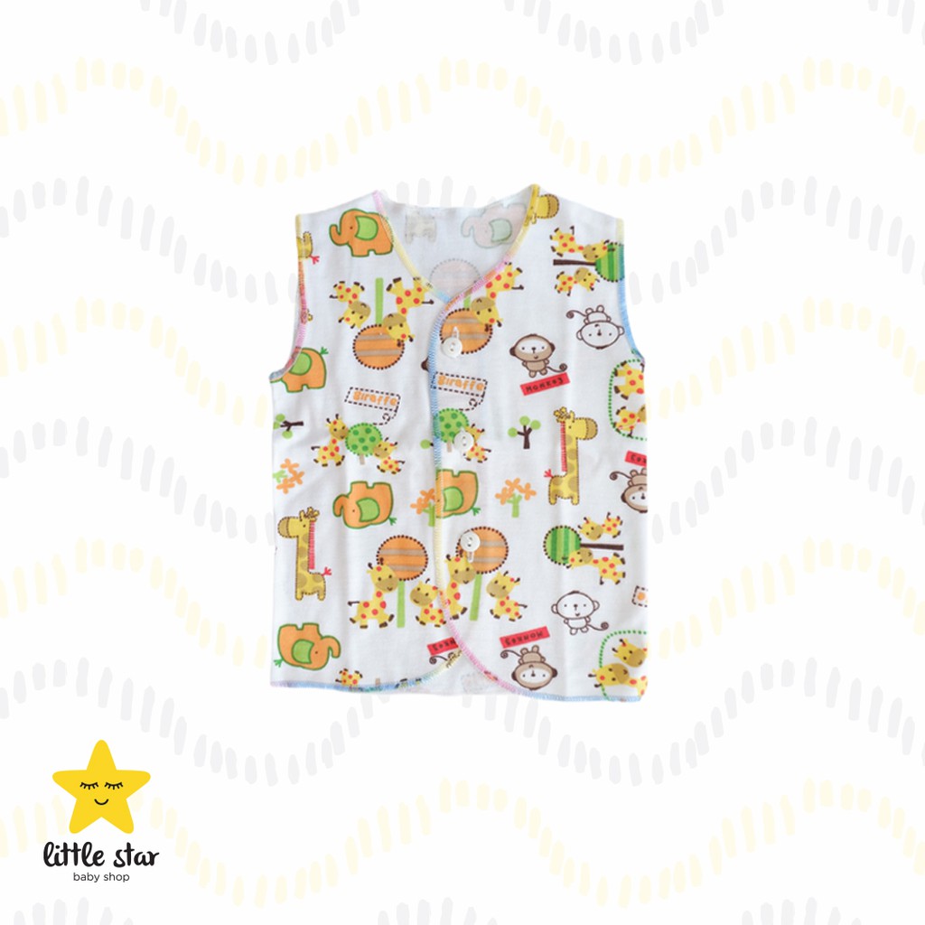 3 Pcs Y Lin Kaos Atasan Kancing Kutungan Tanpa Lengan Anak Bayi Cewek Cowok