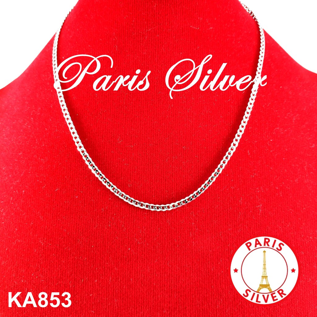 Kalung Anak Rantai Sisik Naga Silver Perak 925 Lapis Emas putih