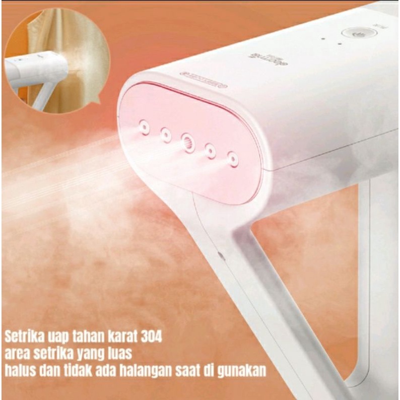 Deerma Setrika Uap Portable HS100 Handheld Garment Steamer