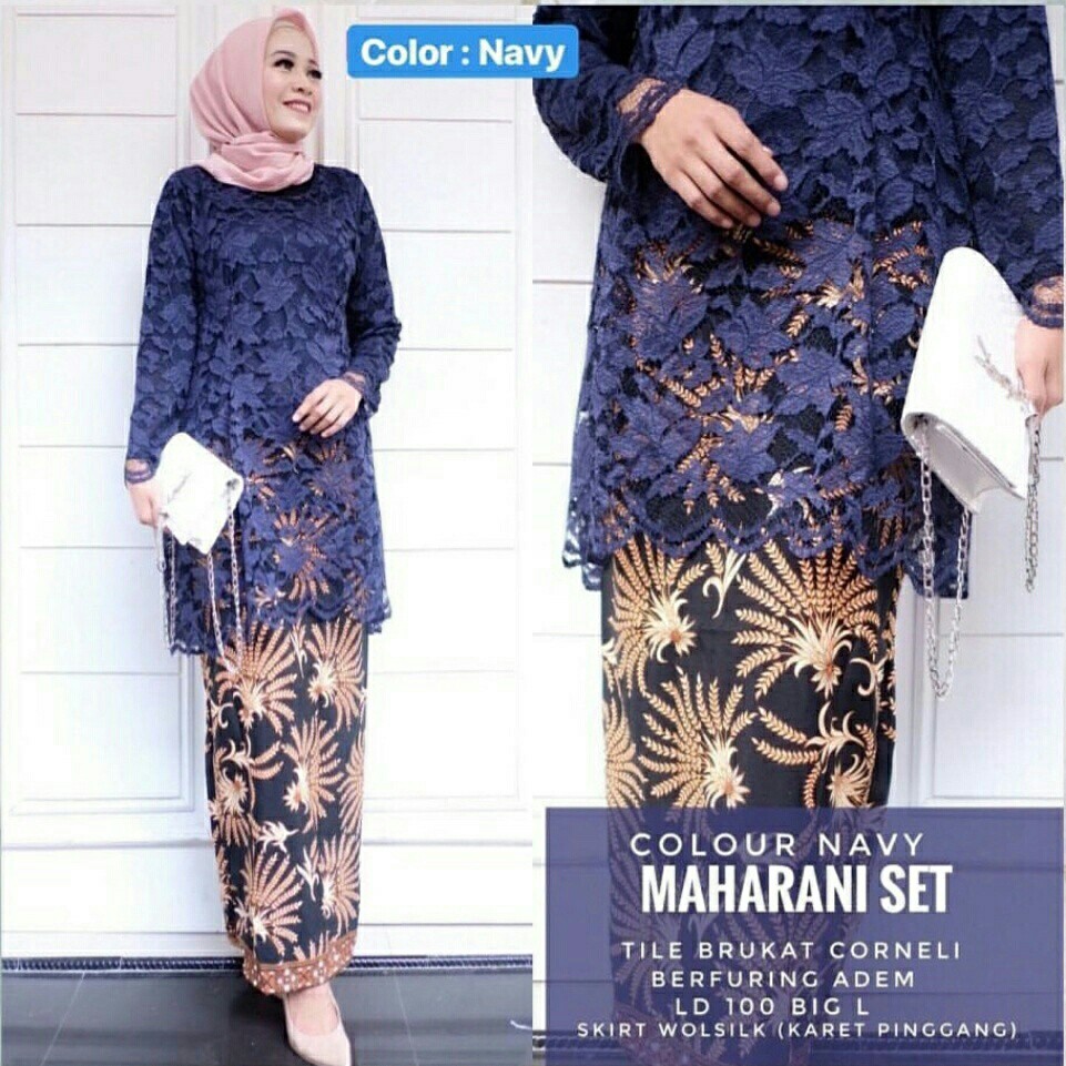 FWG - SET MAHARANI PADI BATIK / SET HIJAB BATIK WANITA / SET HIJAB / SET GAMIS