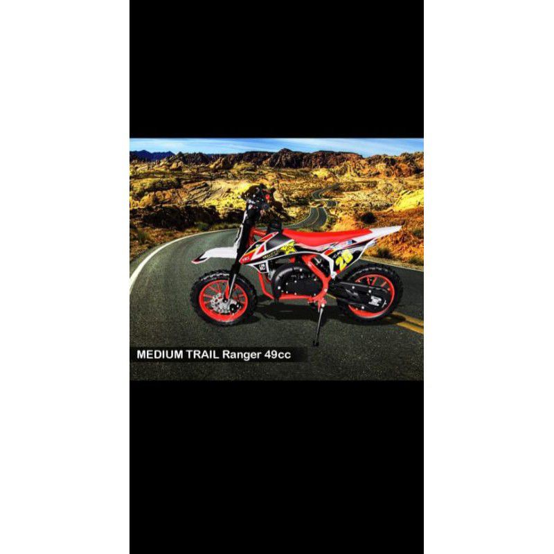 MOTOR MEDIUM TRAIL NEW SK DENGAN RANGKA KOKOH BODY BESAR MESIN 2 TAK