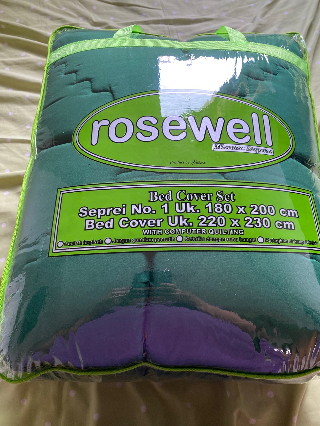 Bedcover Set Polos Rosewell  King/queen Tinggi 30cm