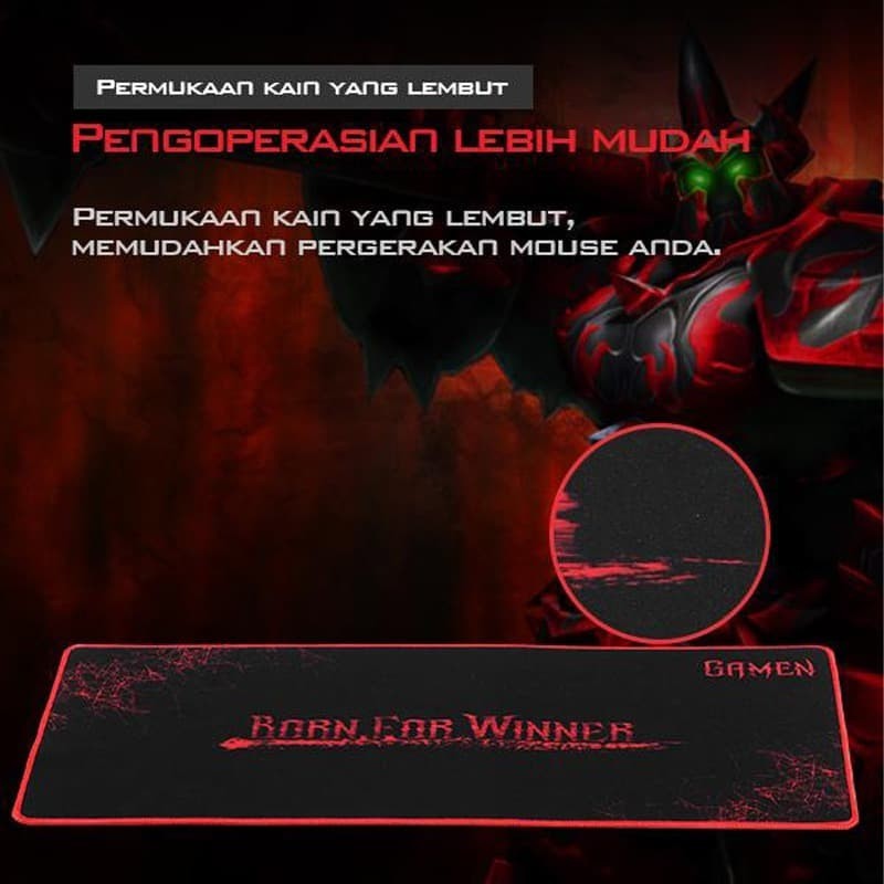 Gaming Mousepad Gamen GP-XL Black Mouse pad 70x30 cm