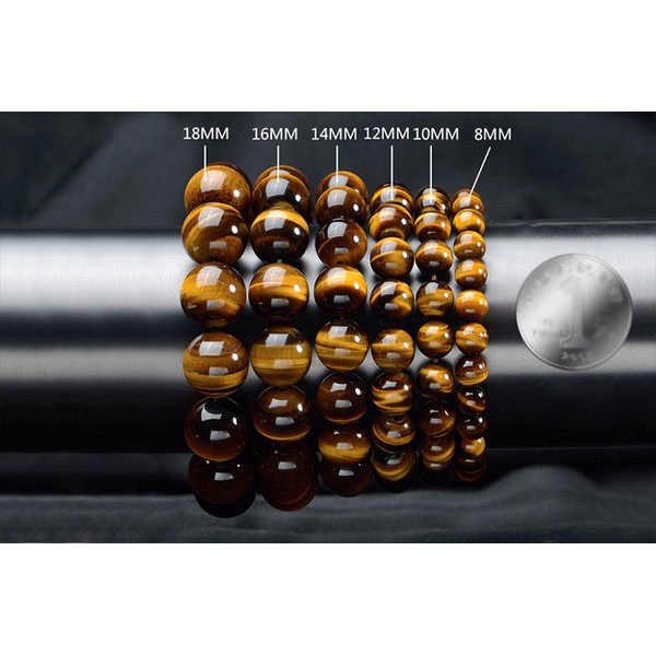 [Bayar di Tempat] Gelang Pria Wanita Batu Natural Tiger Eye 8MM