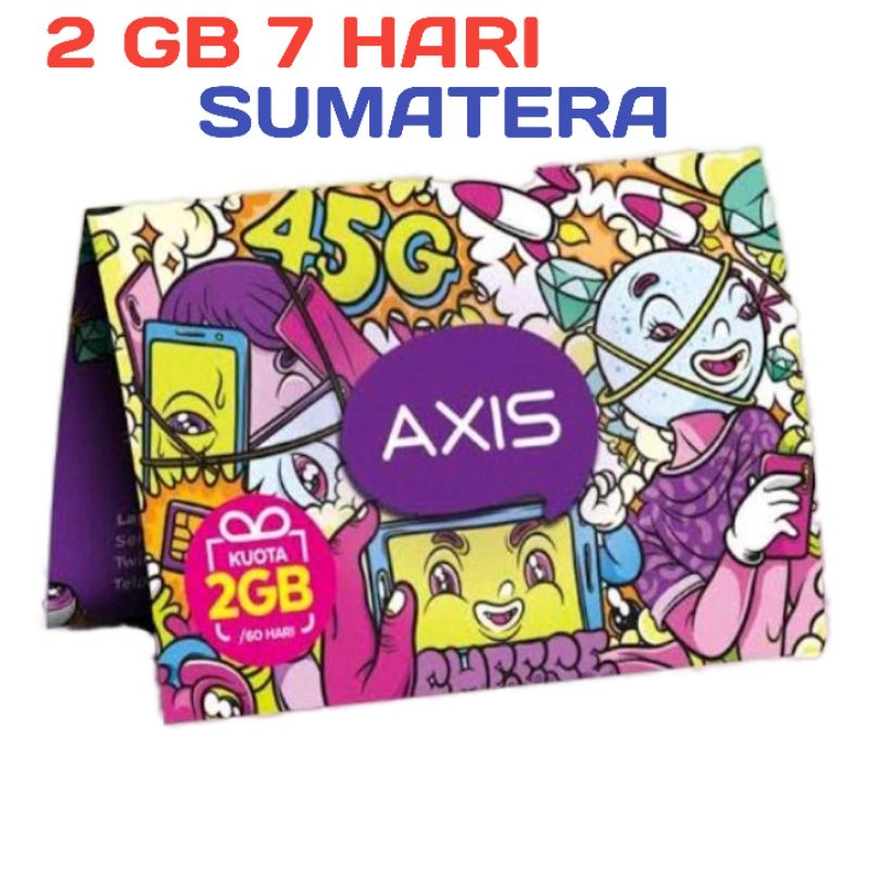 kartu perdana axis 3 gb 30  hari sumatera