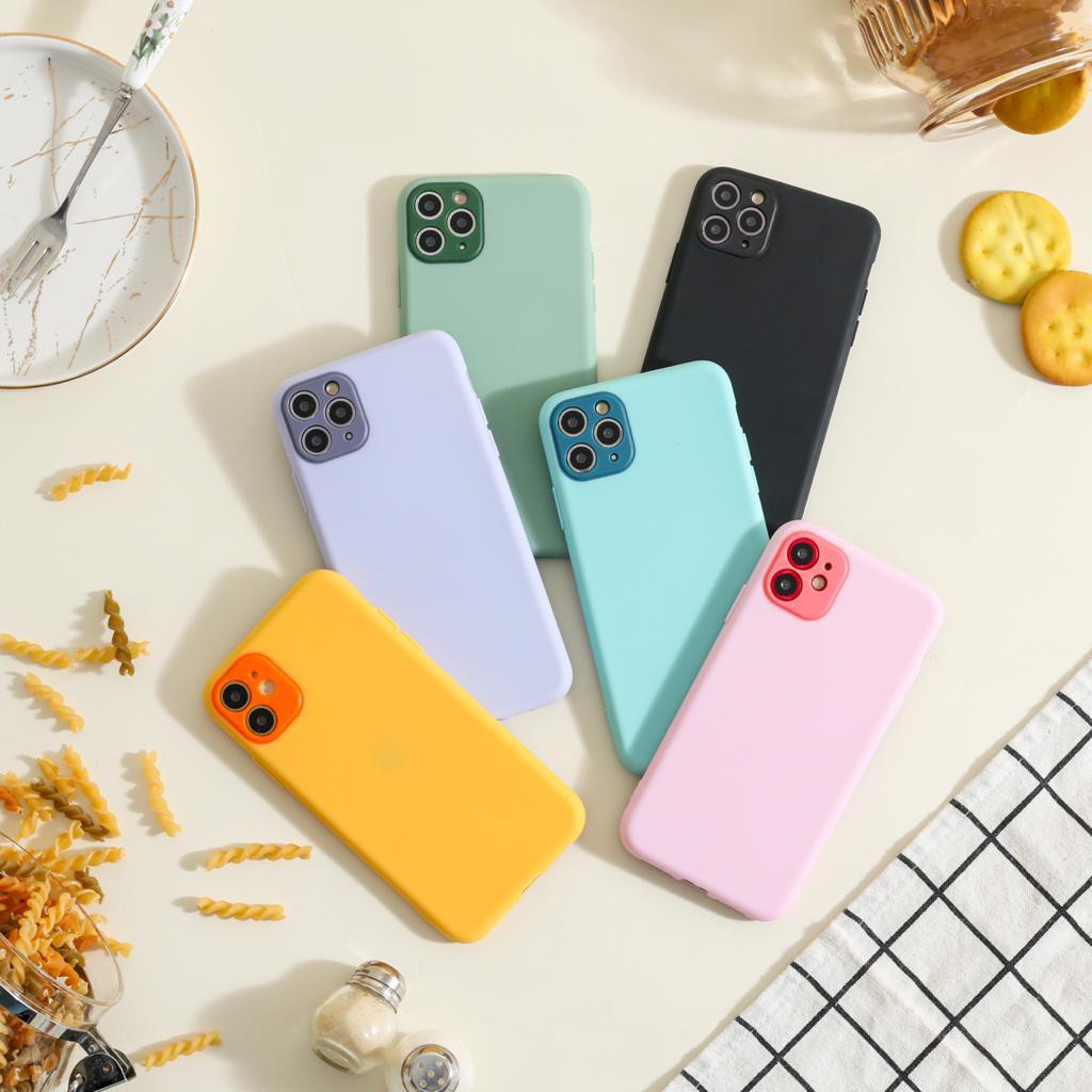 SOFTCASE CANDY PASTEL CAMERA PROTECTION -1 FOR FOR IPHONE XS XR X 6 7 8 Plus