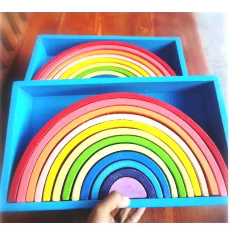 Rainbow block mainan edukasi 12 pcs