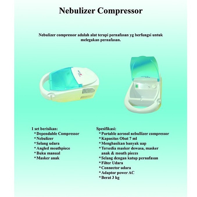 Nebulizer Nesco Ezneb Portable Aerosol Alat Bantu Pernapasan Inhalasi