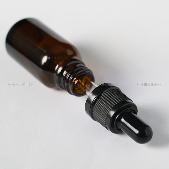 Botol Pipet 15 ml Segel / Botol Kaca Amber 15 ml Pipet Segel