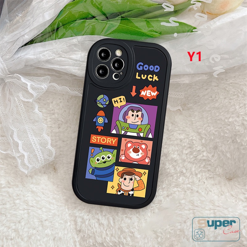 IPHONE Casing Cover Ponsel Toy Story Kartun Lucu Kompatibel Untuk Iphone11 12 13 14 Pro MAX XR 6 6s 78 Plus X XS MAX SE 2020sarung Belakang TPU Lembut