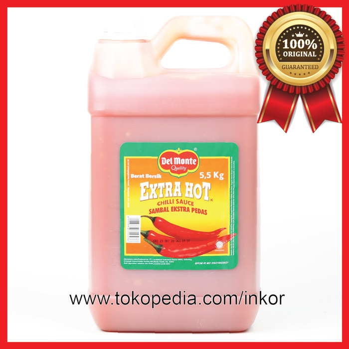 

FRESH STOK OJOL DELMONTE EXTRA HOT CHILI SAUCE SAMBAL EXTRA PEDAS 5.5KG