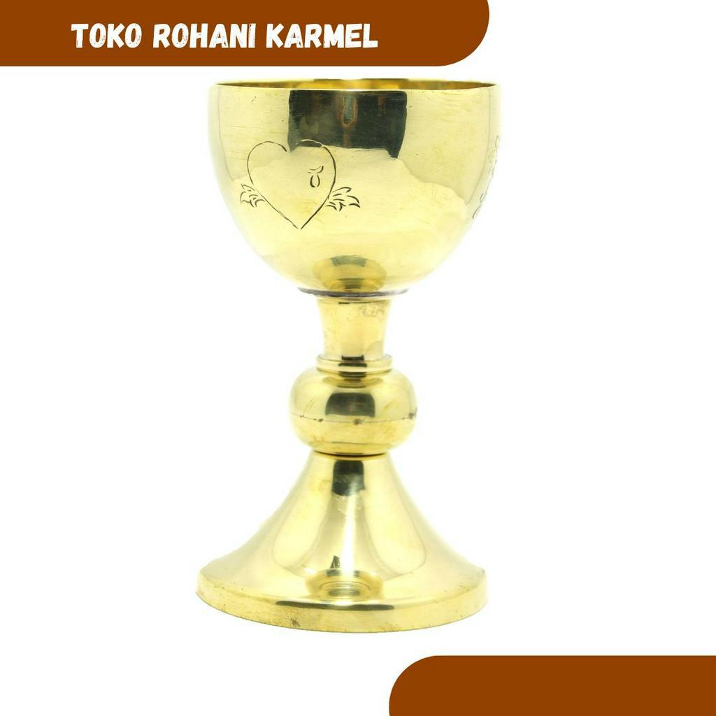 Murah SIBORI TEMPAT HOSTI KATOLIK / PERALATAN MISA KATOLIK / SIBORI KUNINGAN Diskon Promo