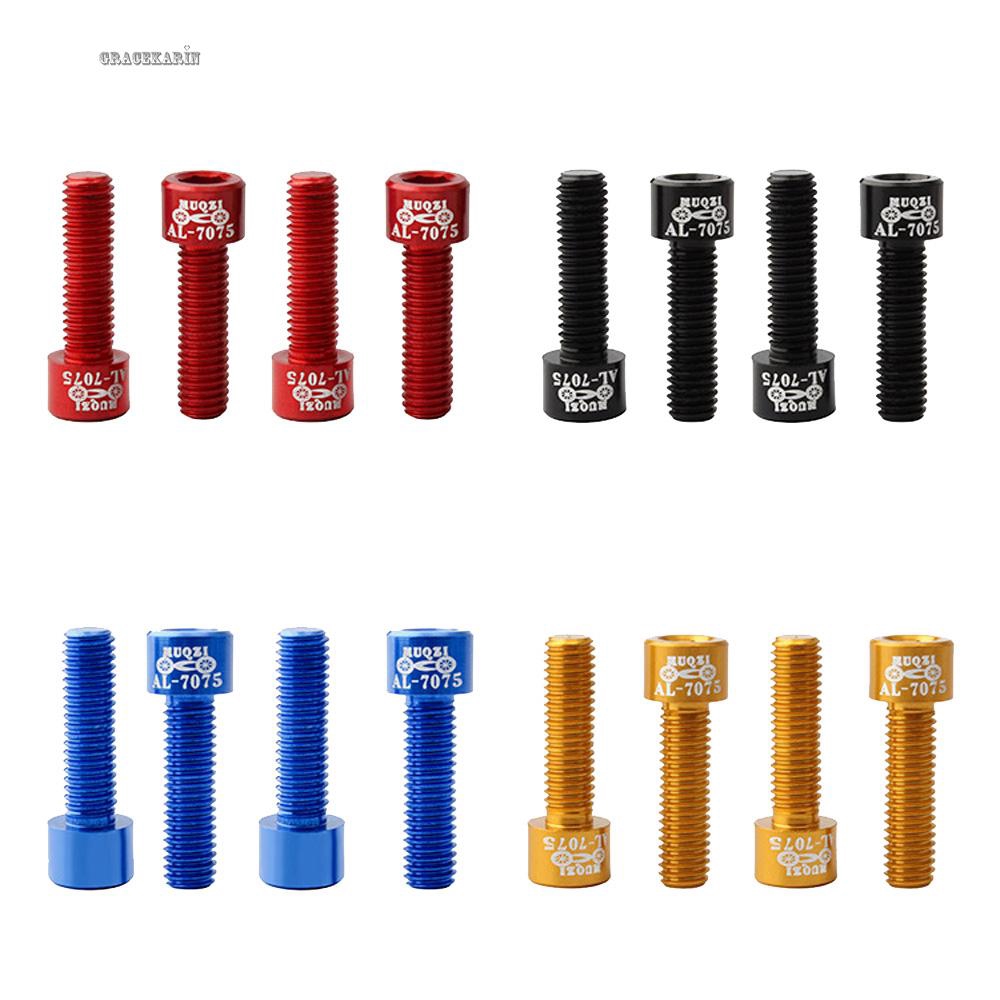 4pcs//Set MUQZI Aluminum Alloy Bicycle Headset Stem Bolts Bike Spare Tools Parts
