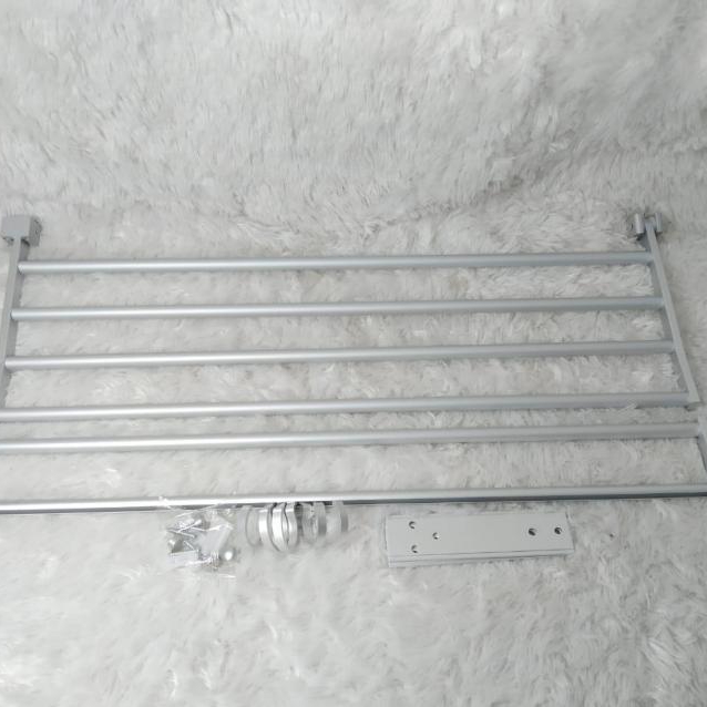 Rak Handuk Gantungan Dinding Aluminium Towel Hanger Toilet Kamar Mandi